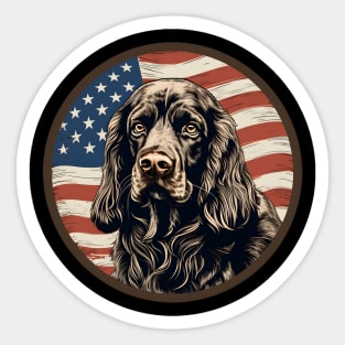 Patriotic Sussex Spaniel Sticker